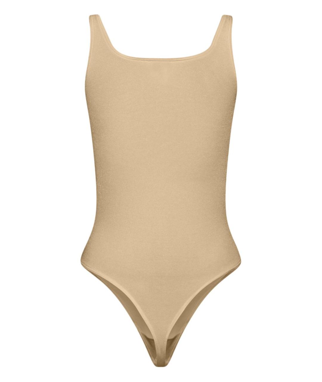 WOLFORD Бежевое хлопковое боди, фото 4