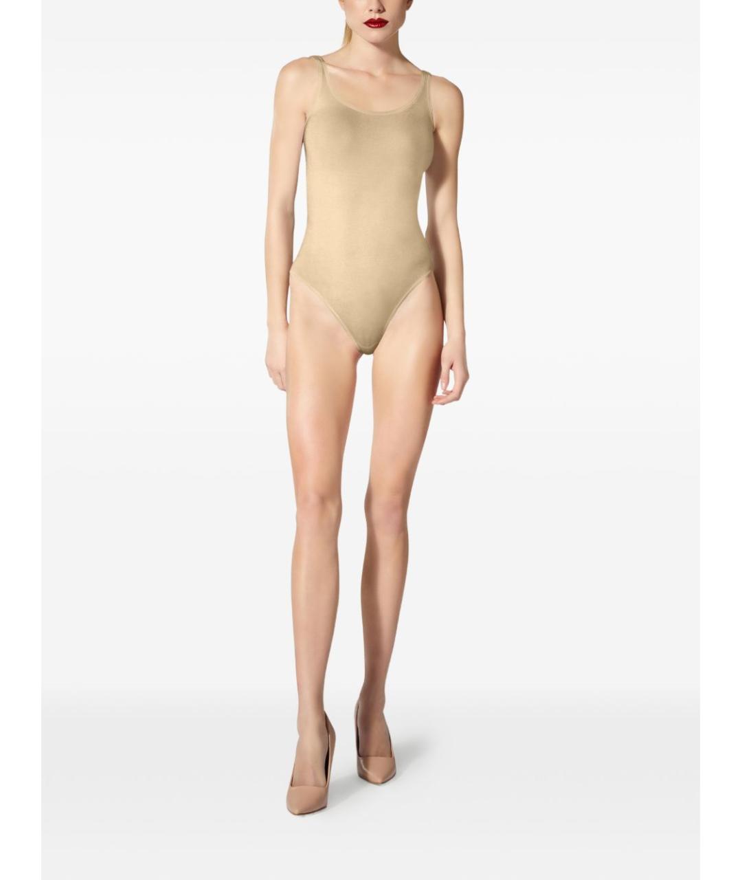 WOLFORD Бежевое хлопковое боди, фото 2