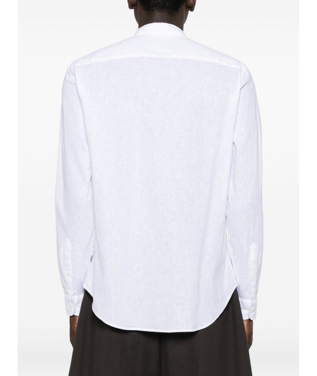 EMPORIO ARMANI Белая льняная классическая рубашка, фото 3