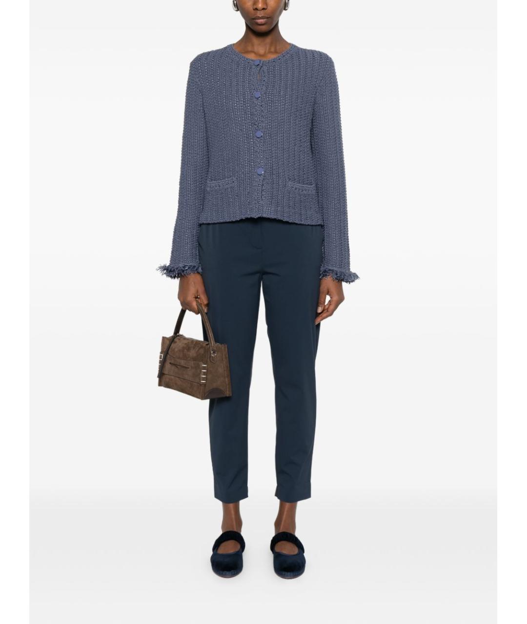 EMPORIO ARMANI Синий хлопковый кардиган, фото 5