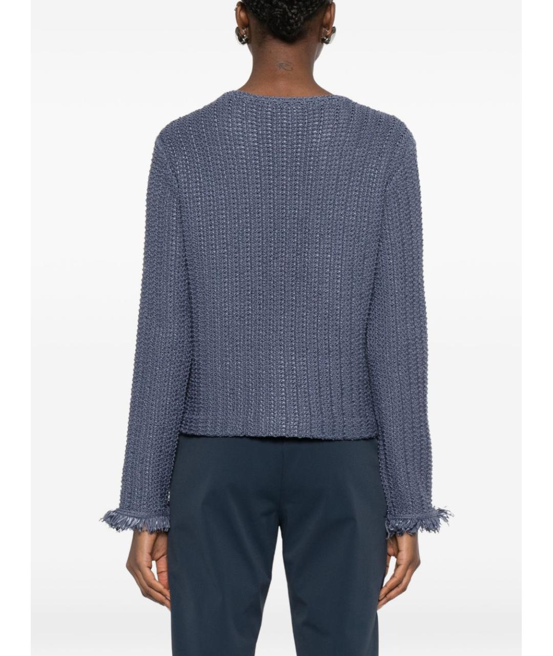 EMPORIO ARMANI Синий хлопковый кардиган, фото 4