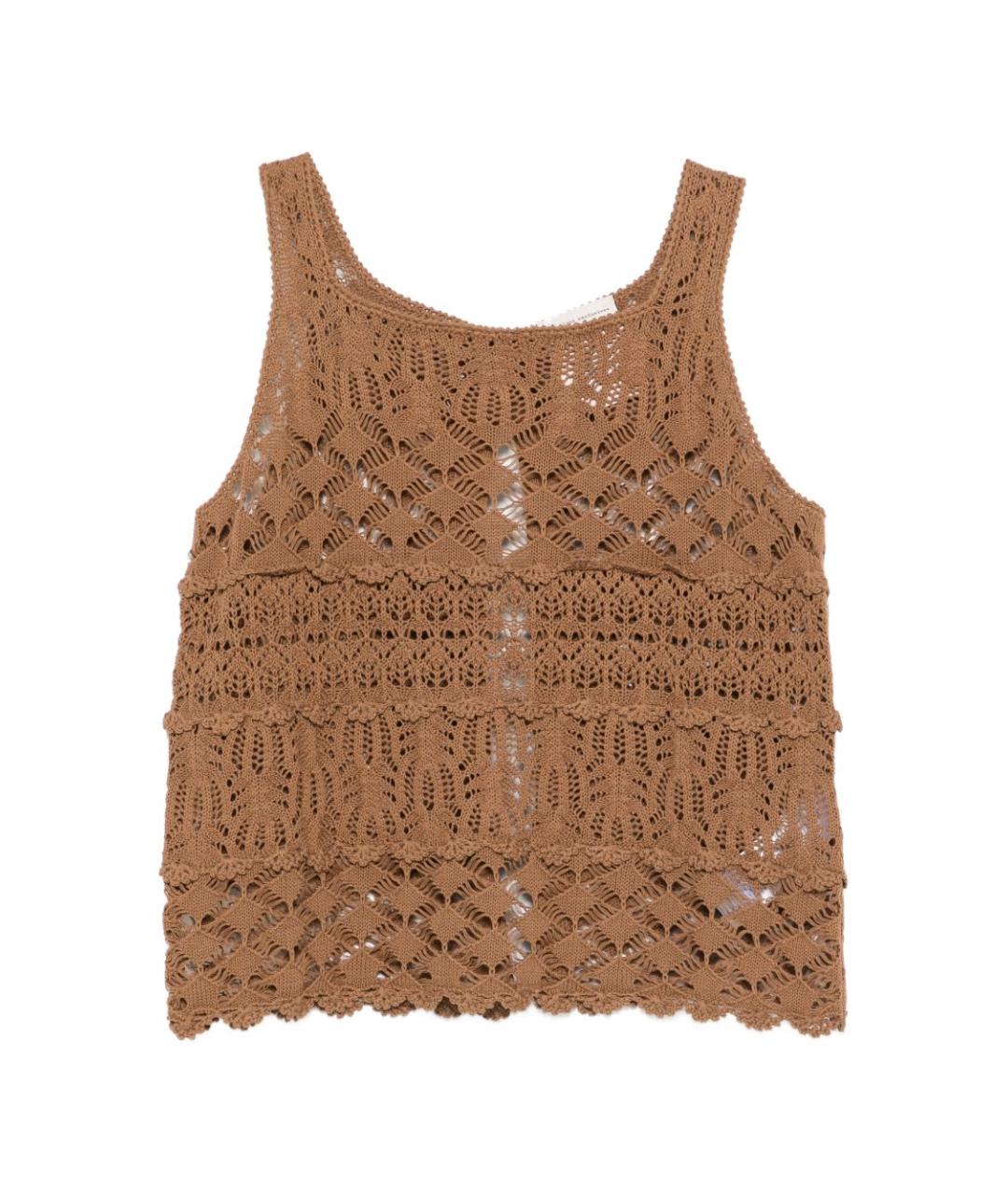 SEMICOUTURE Бежевая хлопковая майка, фото 1