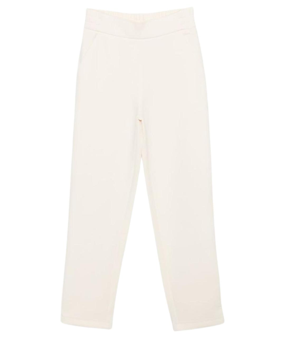 EMPORIO ARMANI Бежевые хлопковые прямые брюки, фото 1