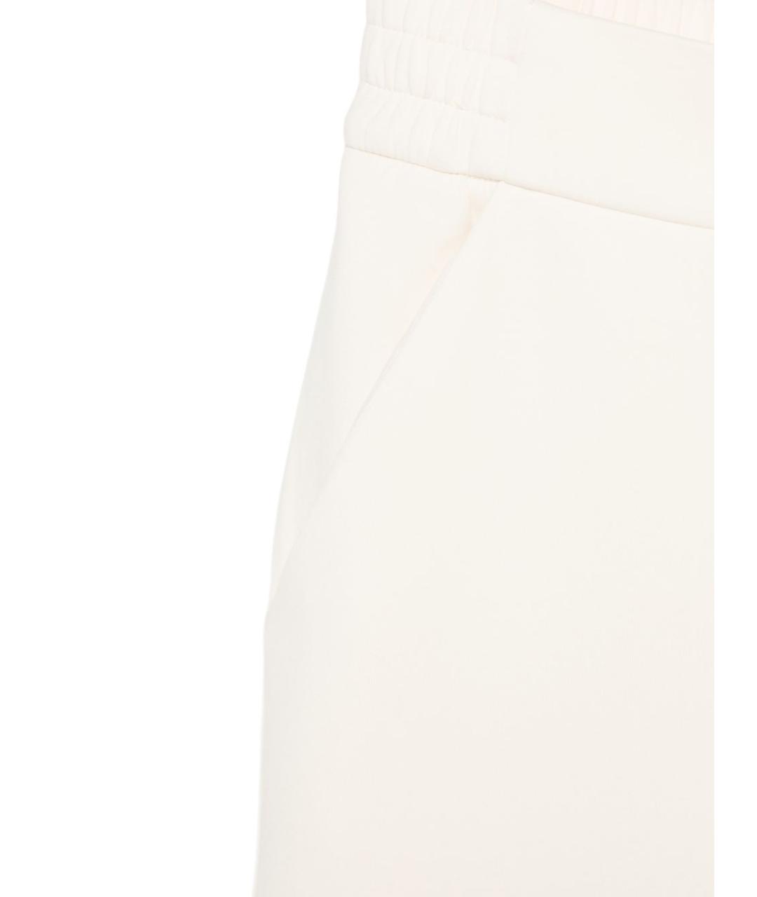 EMPORIO ARMANI Бежевые хлопковые прямые брюки, фото 3