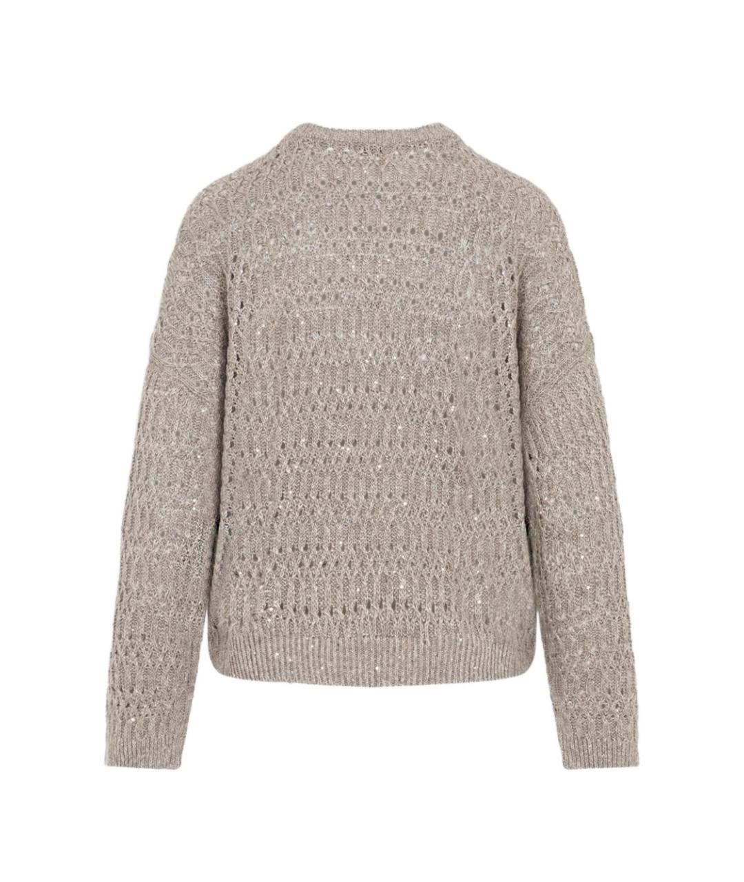 BRUNELLO CUCINELLI Серый льняной джемпер / свитер, фото 2
