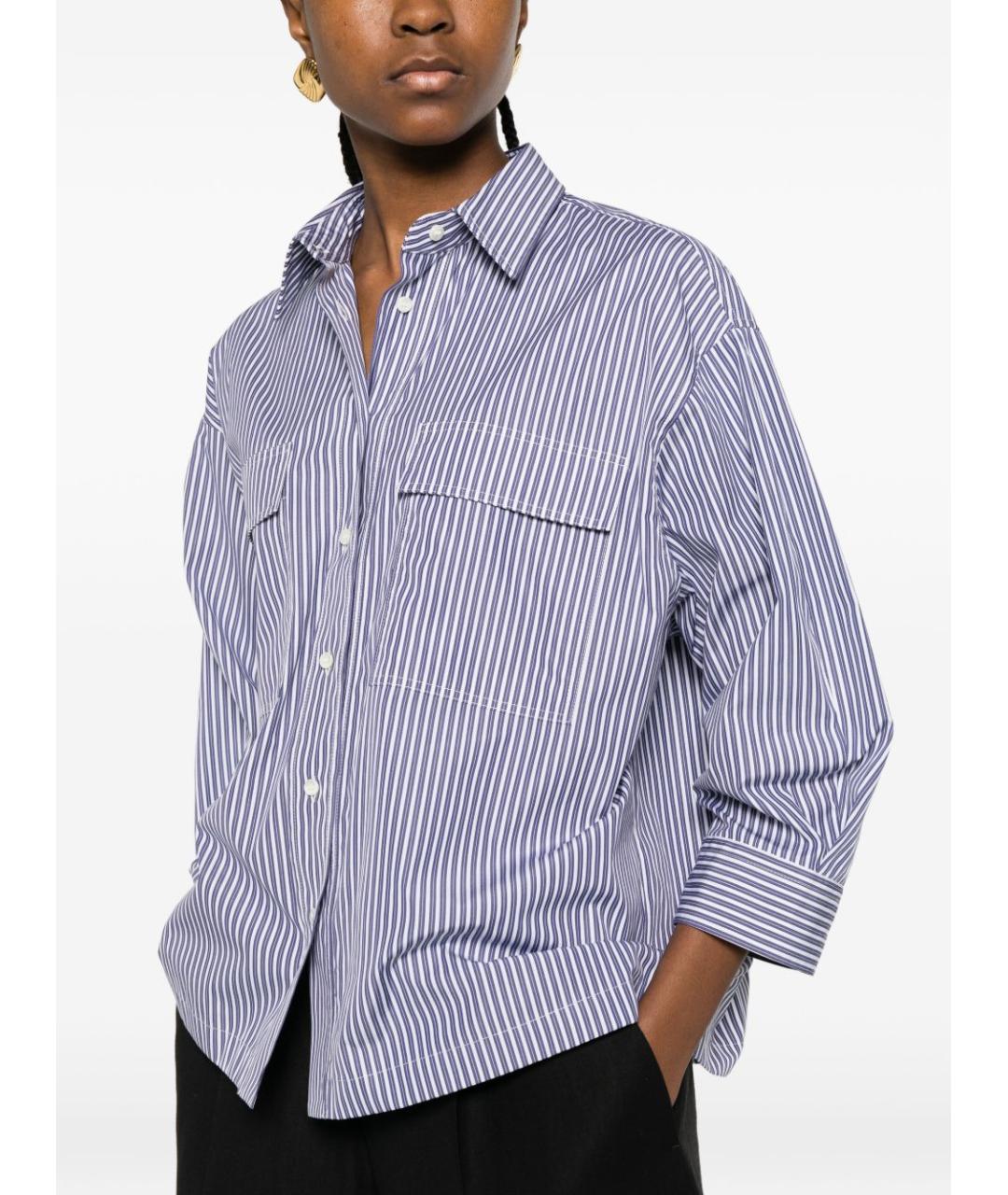 BRUNELLO CUCINELLI Синяя хлопковая рубашка, фото 3