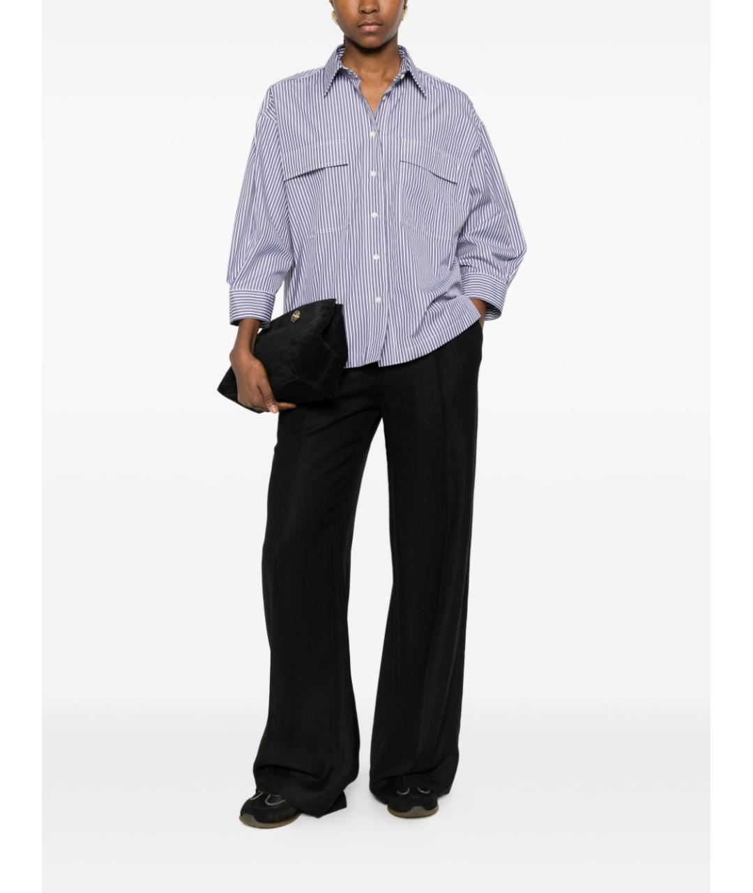 BRUNELLO CUCINELLI Синяя хлопковая рубашка, фото 2