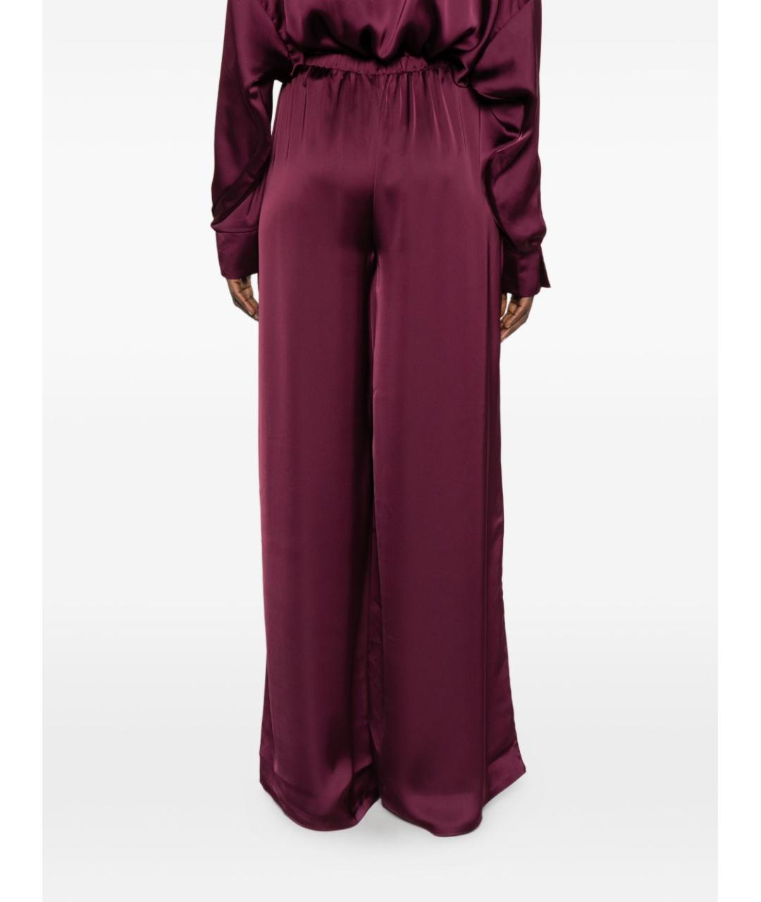 NORMA KAMALI Фиолетовые полиэстеровые брюки широкие, фото 4
