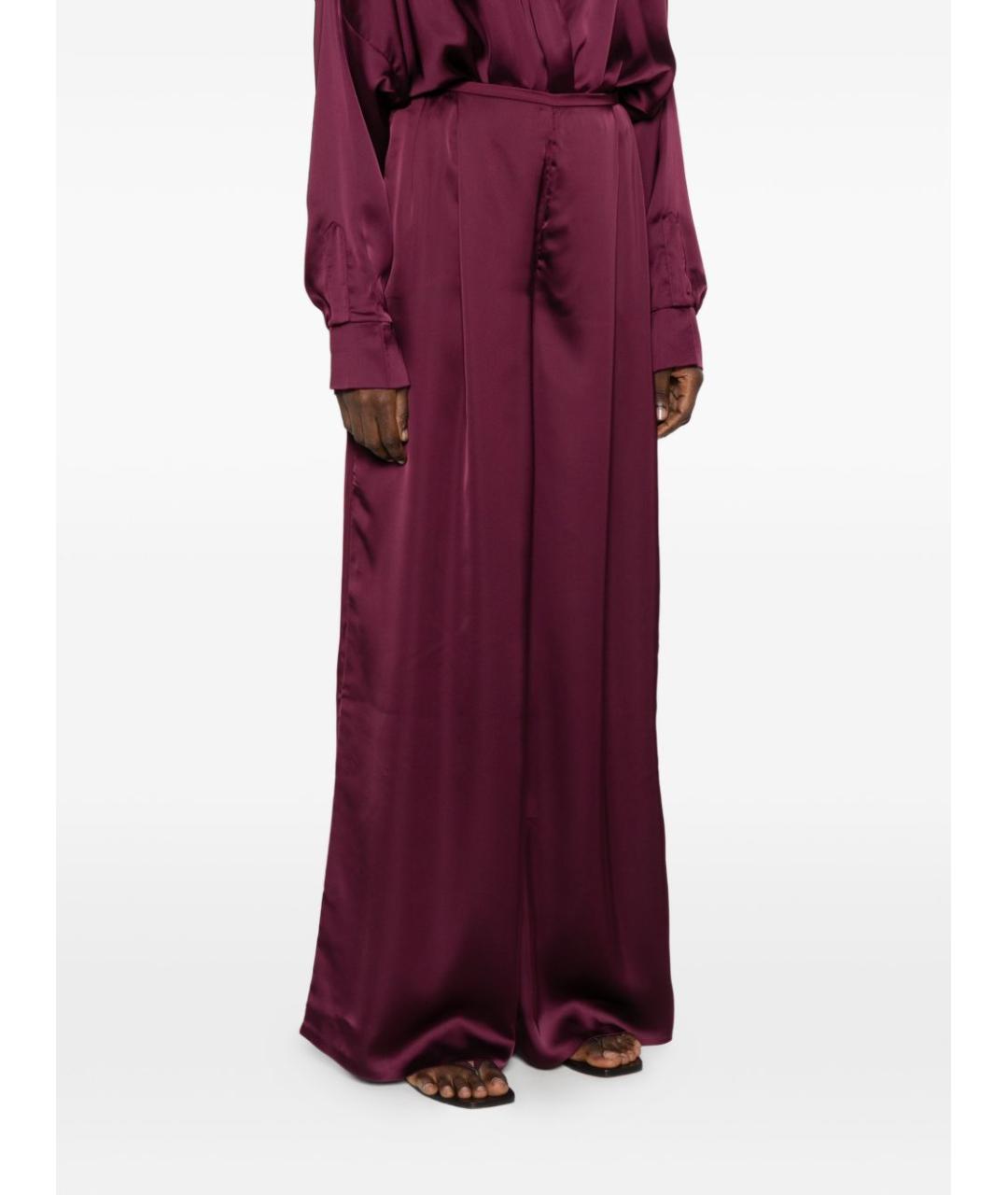 NORMA KAMALI Фиолетовые полиэстеровые брюки широкие, фото 2