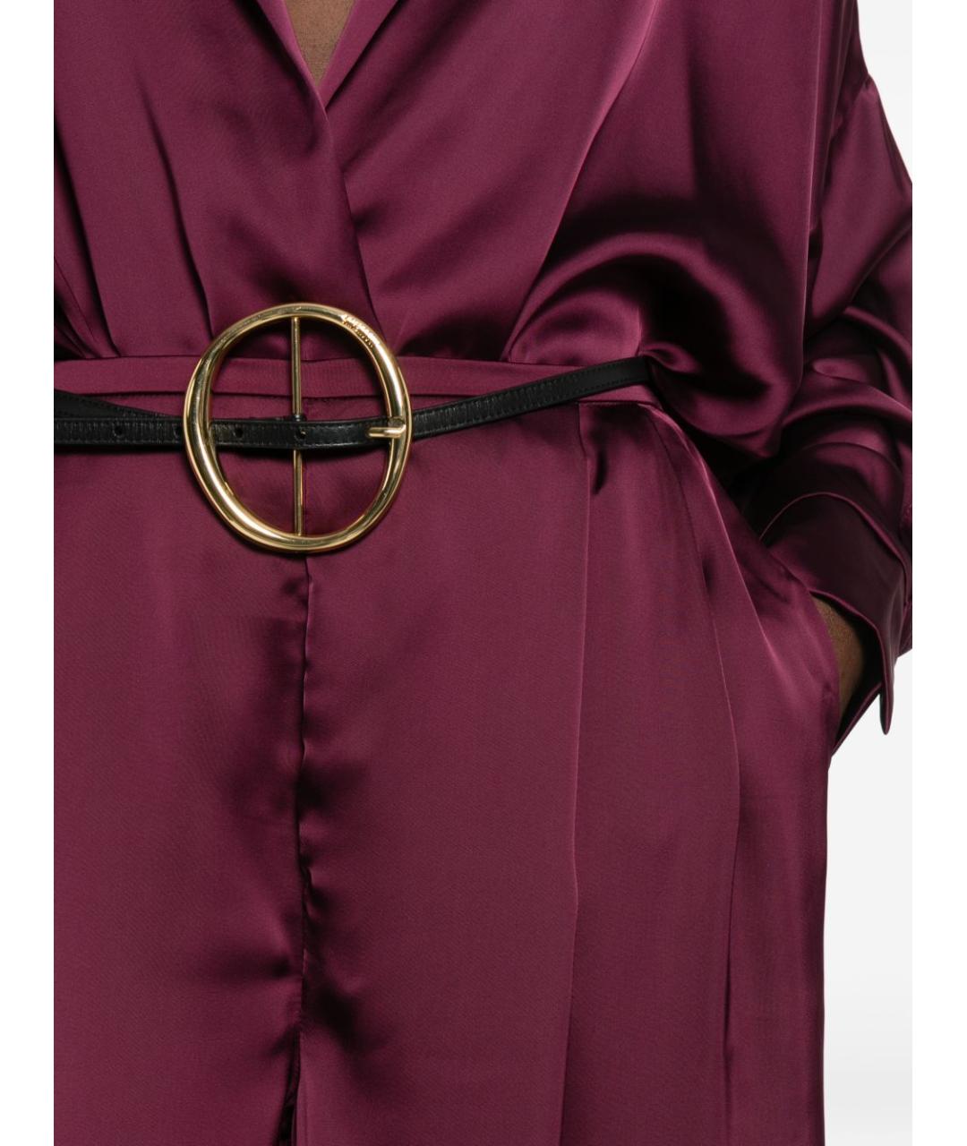 NORMA KAMALI Фиолетовые полиэстеровые брюки широкие, фото 5