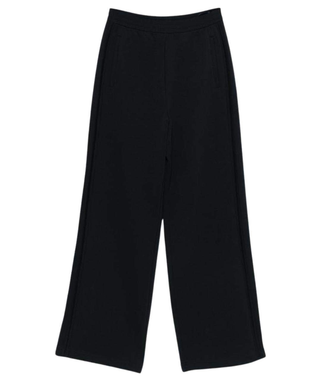 EMPORIO ARMANI Темно-синие хлопковые прямые брюки, фото 1