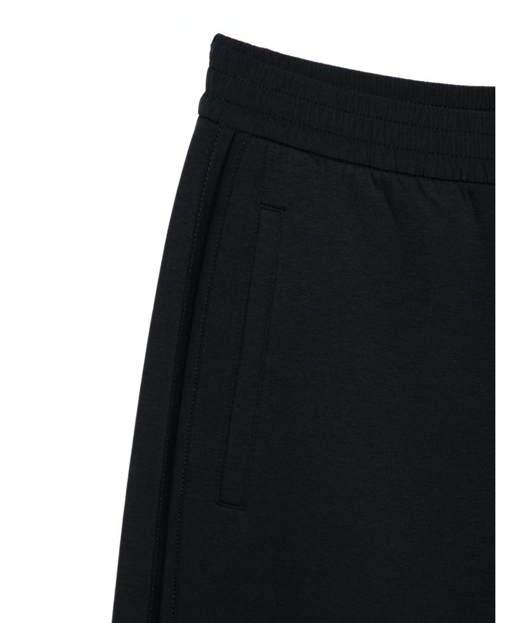 EMPORIO ARMANI Темно-синие хлопковые прямые брюки, фото 3