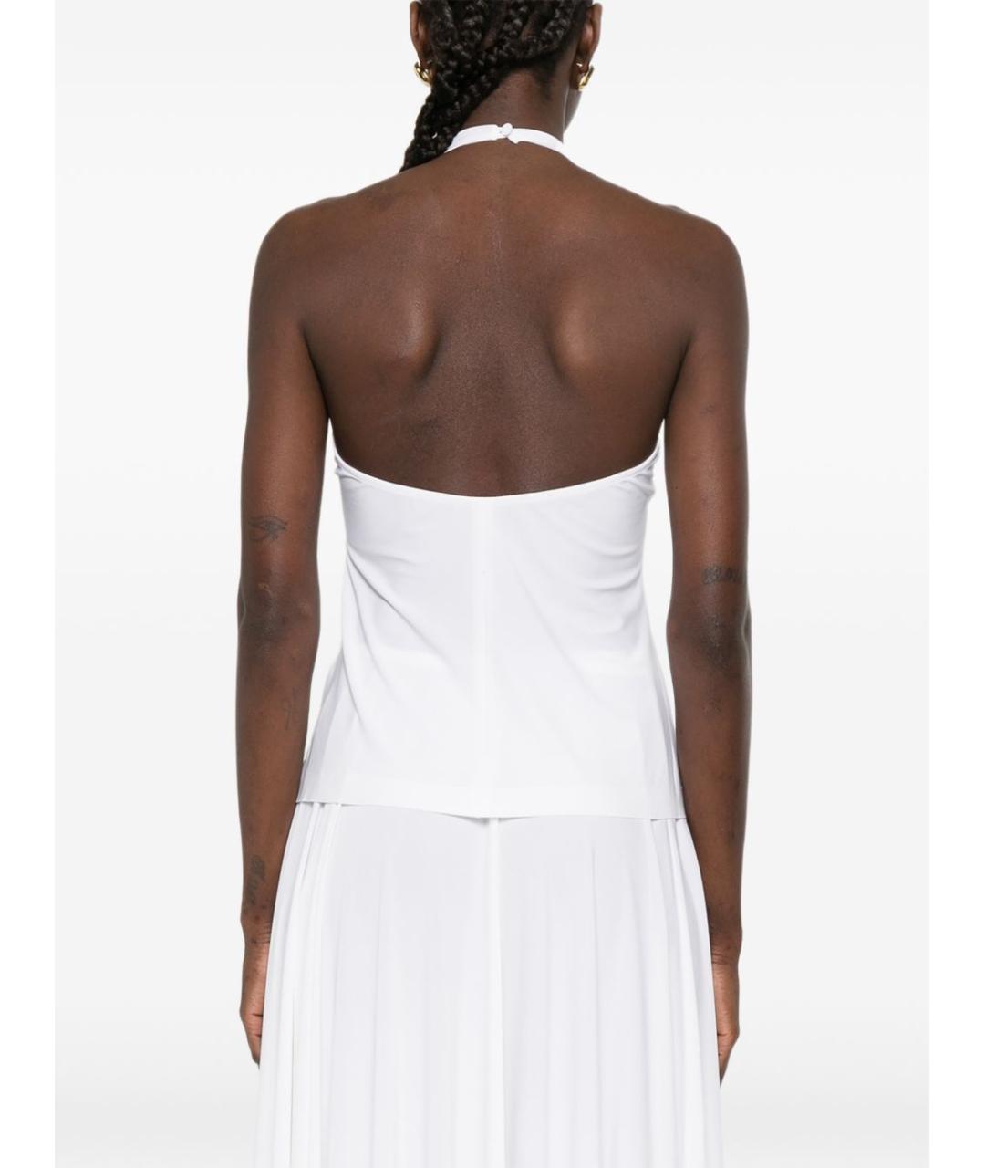 NORMA KAMALI Белая полиэстеровая майка, фото 5