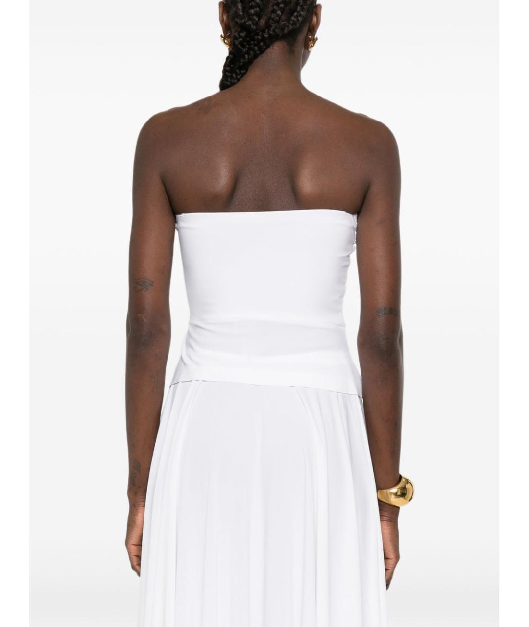 NORMA KAMALI Белая полиэстеровая майка, фото 5