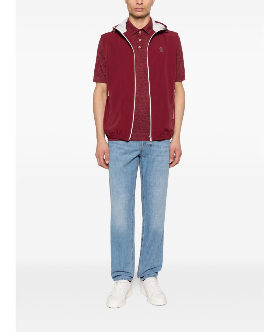 BRUNELLO CUCINELLI Красный полиамидовый жилет, фото 2