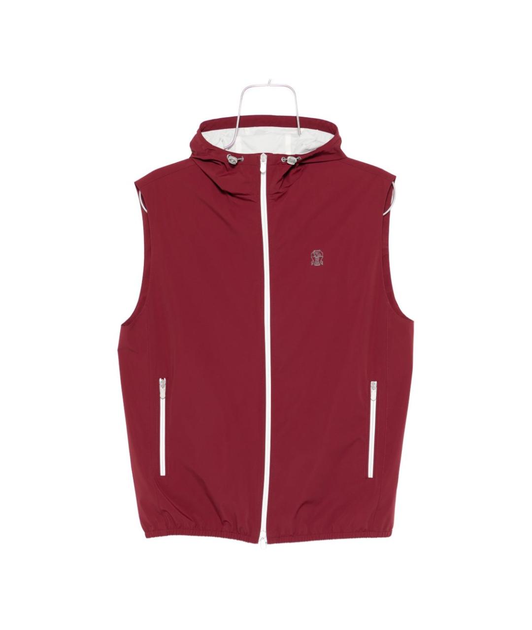 BRUNELLO CUCINELLI Красный полиамидовый жилет, фото 4