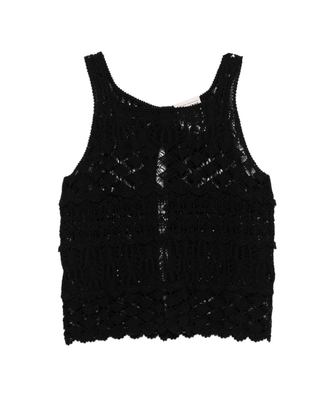 SEMICOUTURE Черная хлопковая майка, фото 1