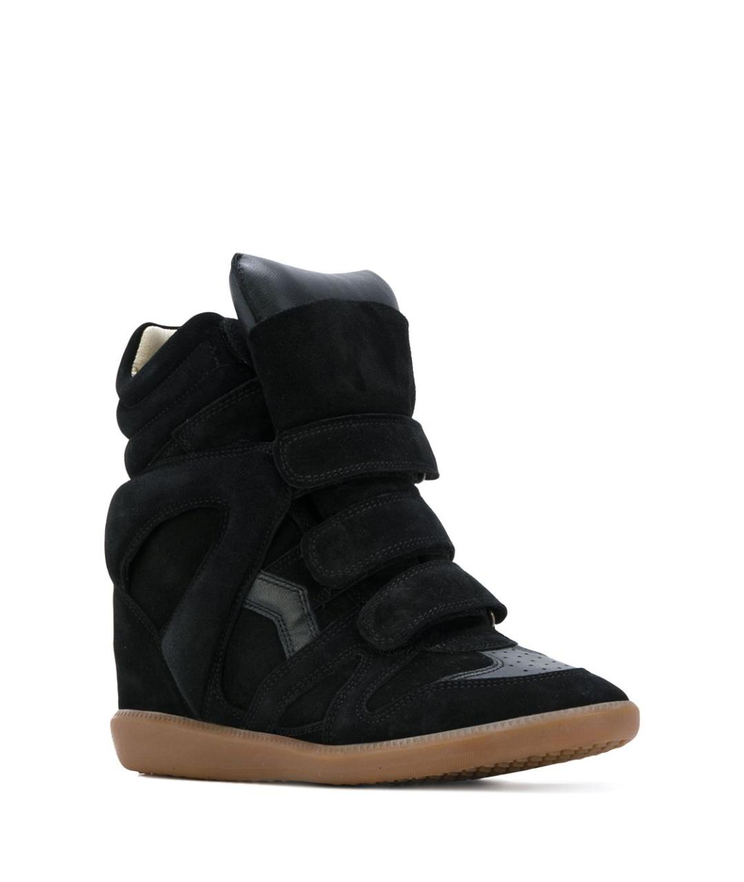 ISABEL MARANT Черные замшевые кроссовки, фото 4