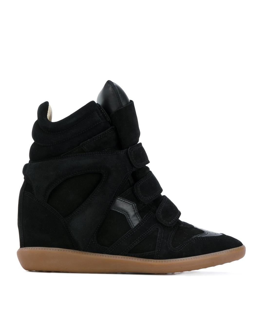 ISABEL MARANT Черные замшевые кроссовки, фото 1