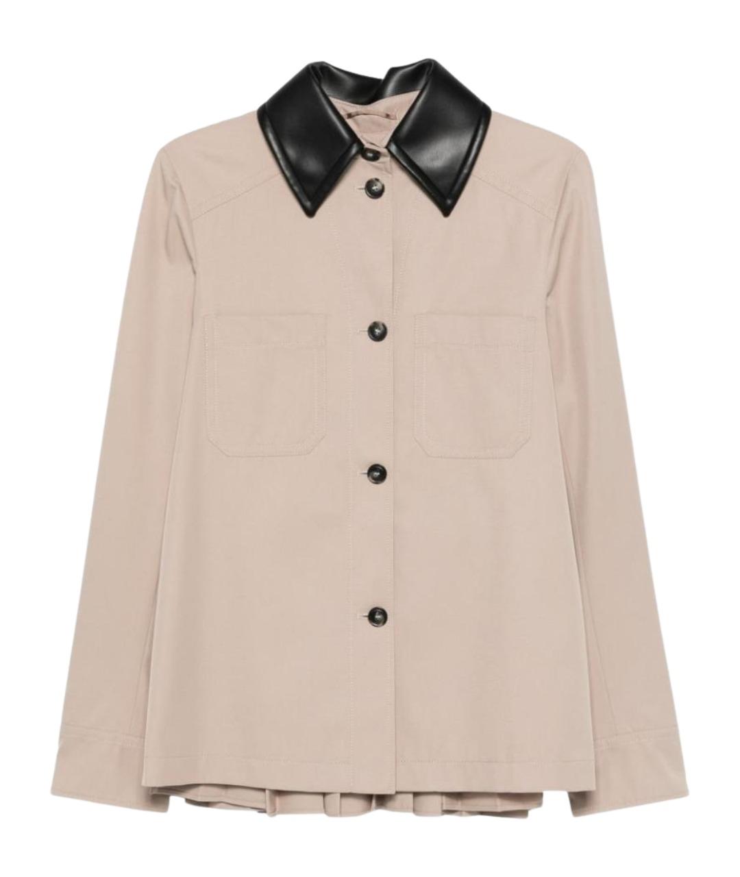 SPORTMAX Бежевая хлопковая куртка, фото 1