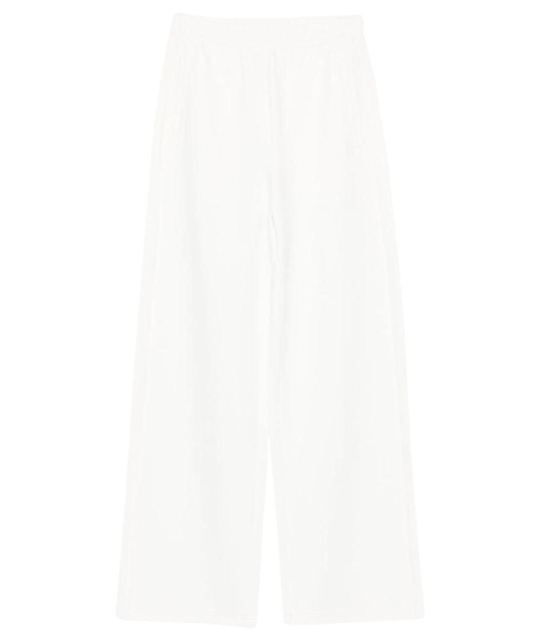 EMPORIO ARMANI Белые хлопковые прямые брюки, фото 1