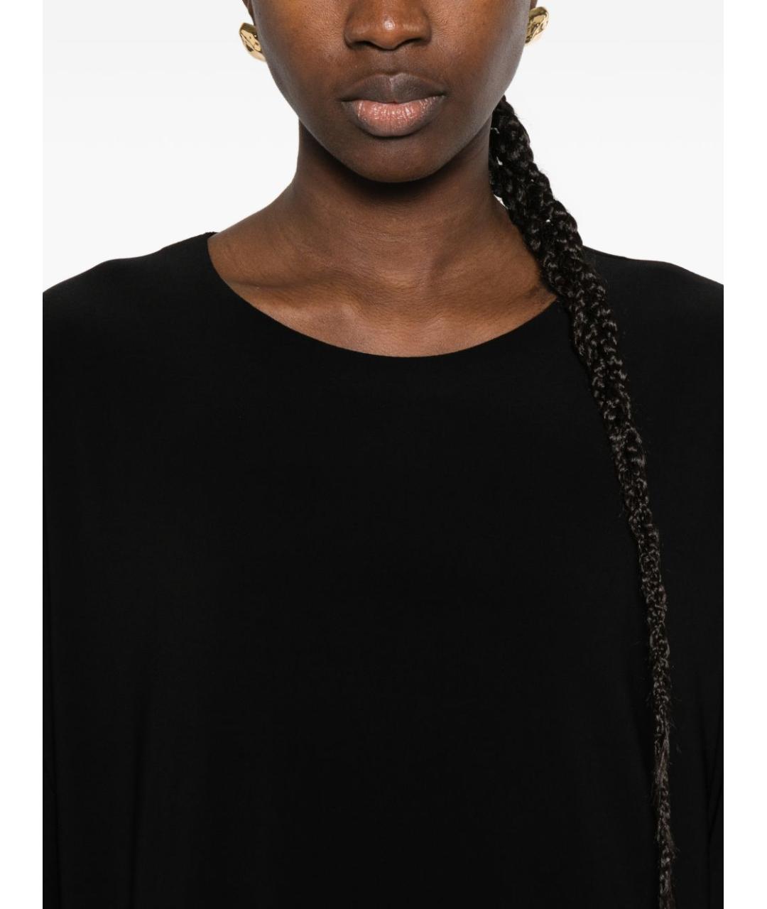 NORMA KAMALI Черное полиэстеровое повседневное платье, фото 5