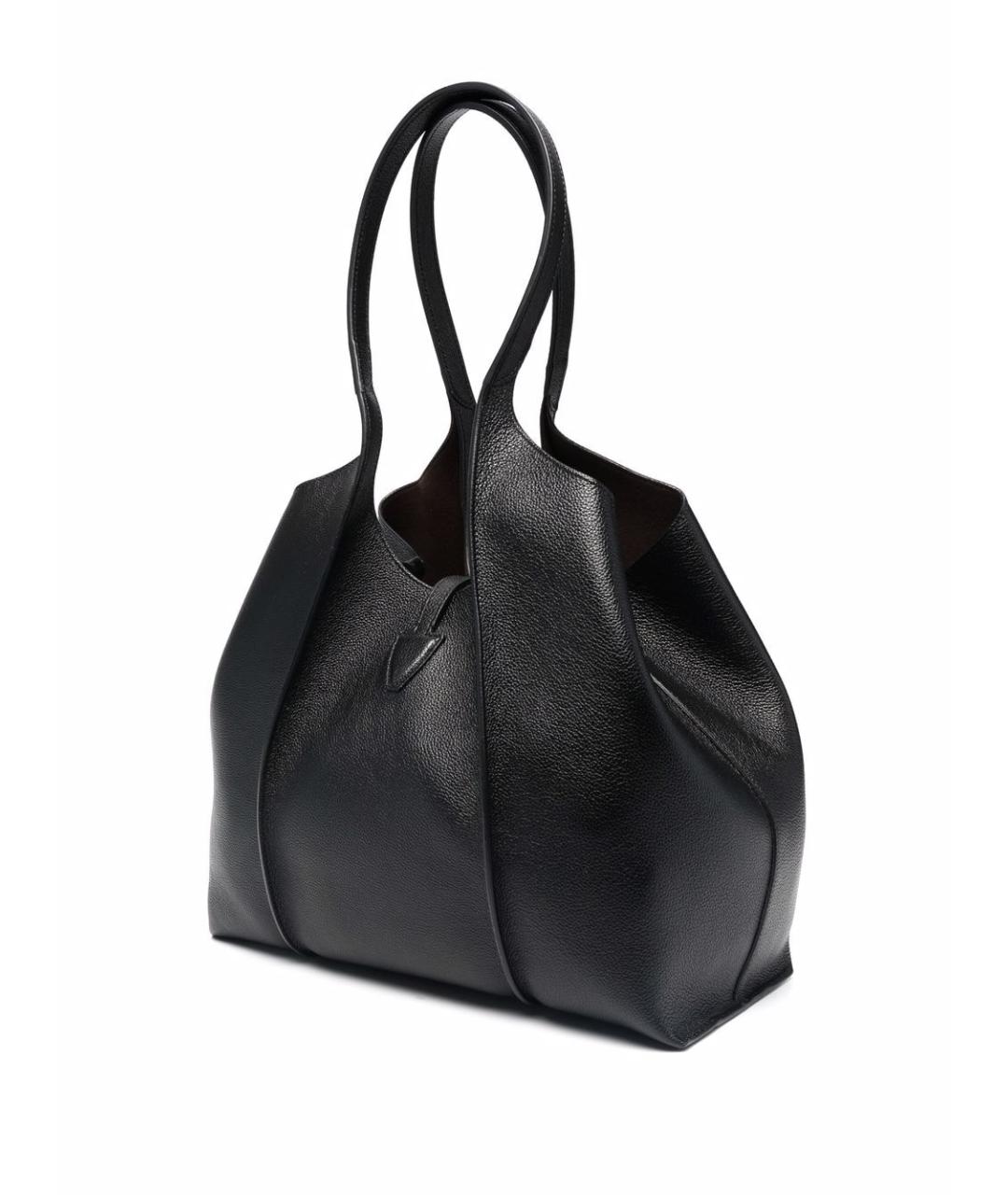 TOD'S Черная кожаная сумка тоут, фото 5