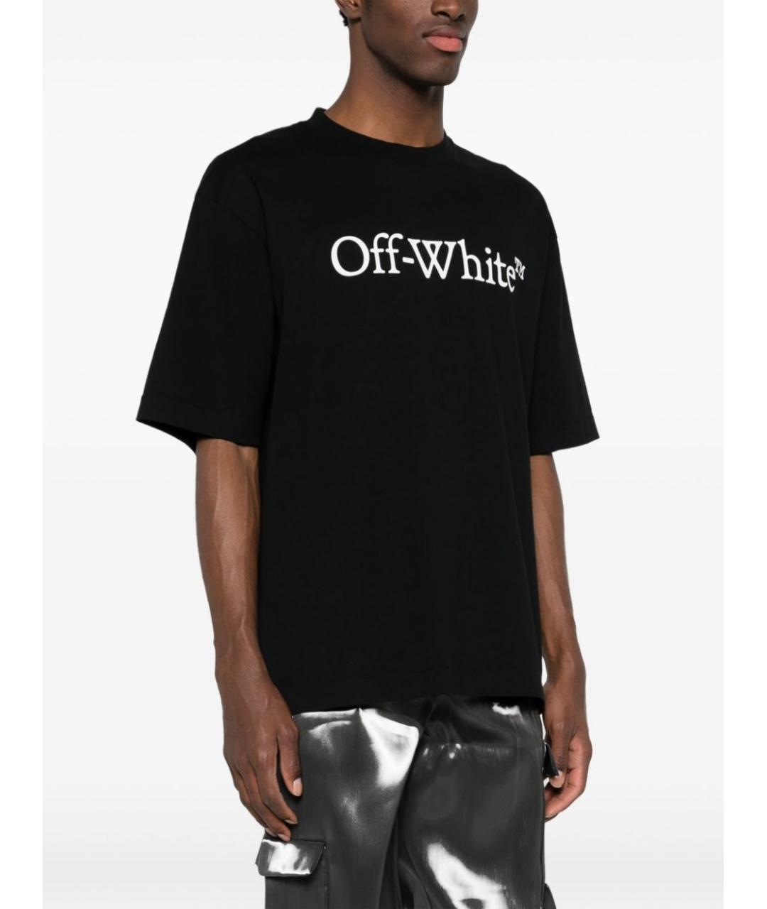 OFF-WHITE Черная хлопковая футболка, фото 3
