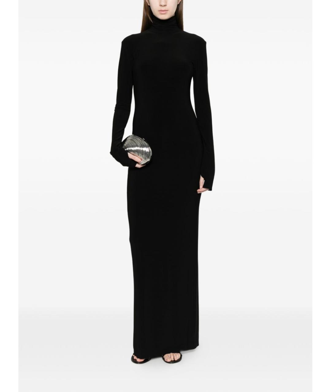 NORMA KAMALI Черное полиэстеровое повседневное платье, фото 4