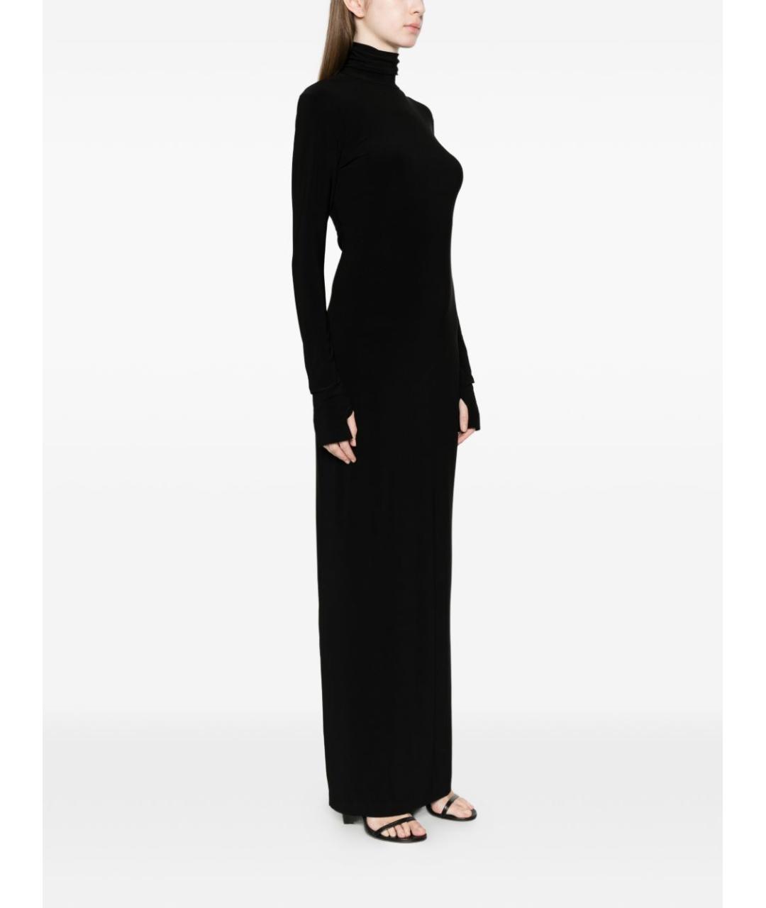 NORMA KAMALI Черное полиэстеровое повседневное платье, фото 5