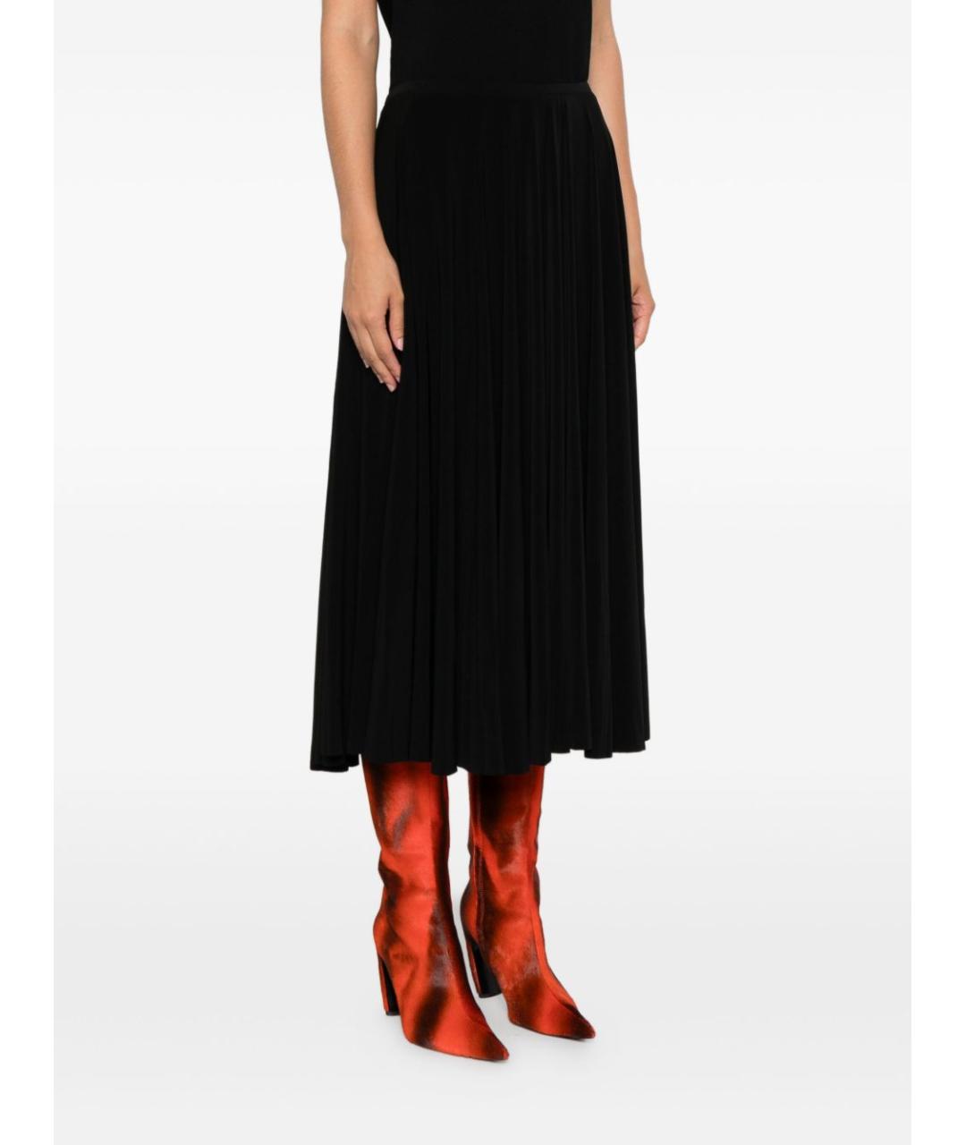 NORMA KAMALI Черная полиэстеровая юбка миди, фото 3