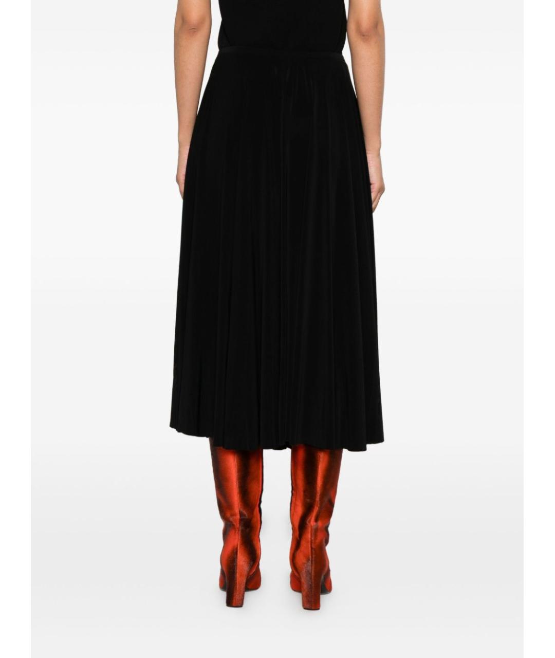 NORMA KAMALI Черная полиэстеровая юбка миди, фото 4
