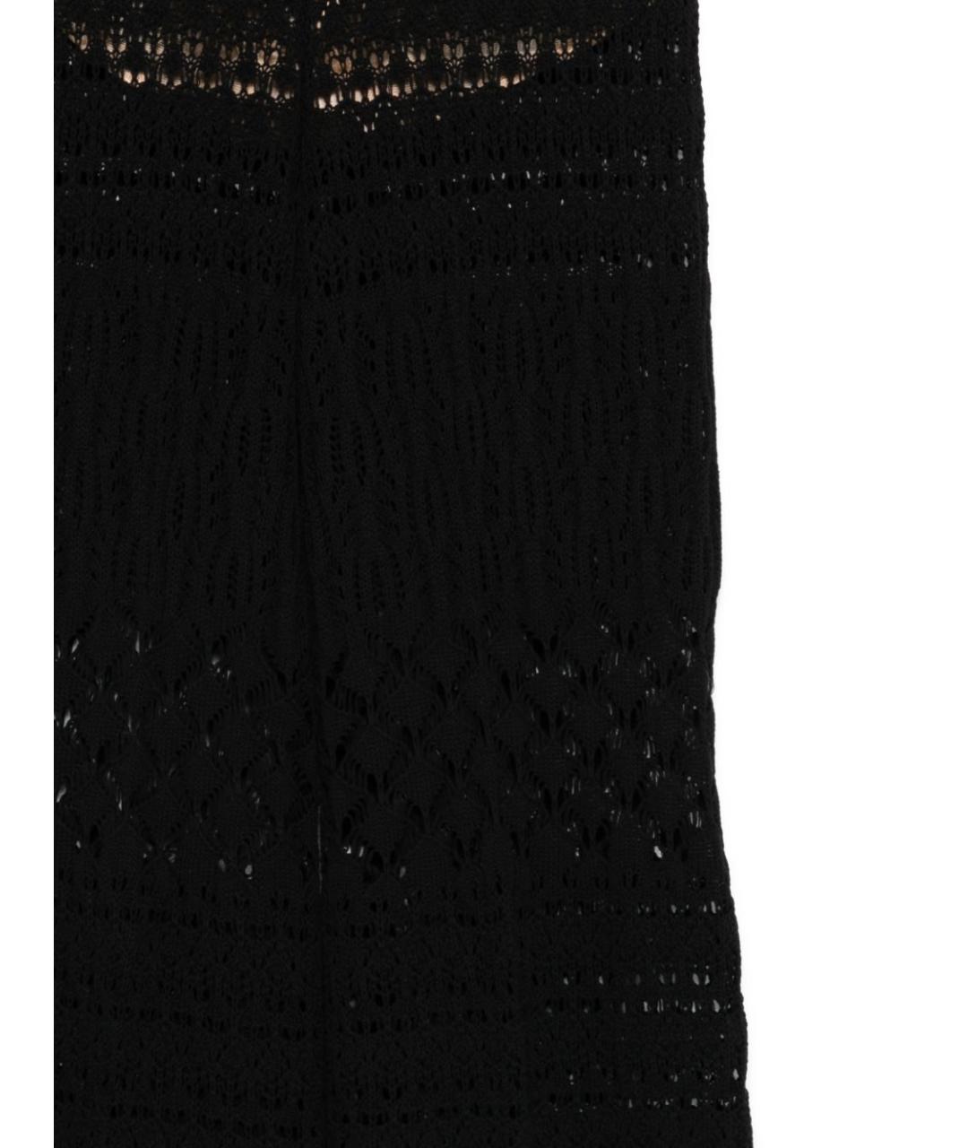 SEMICOUTURE Черные хлопковые прямые брюки, фото 2