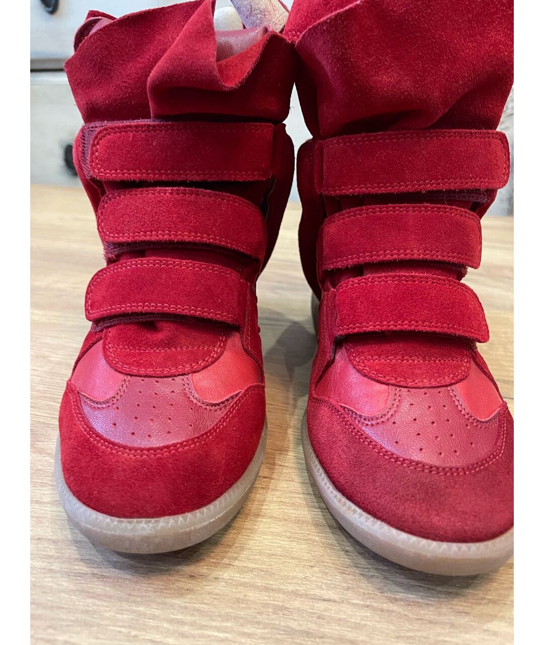 ISABEL MARANT Красные замшевые ботинки, фото 2
