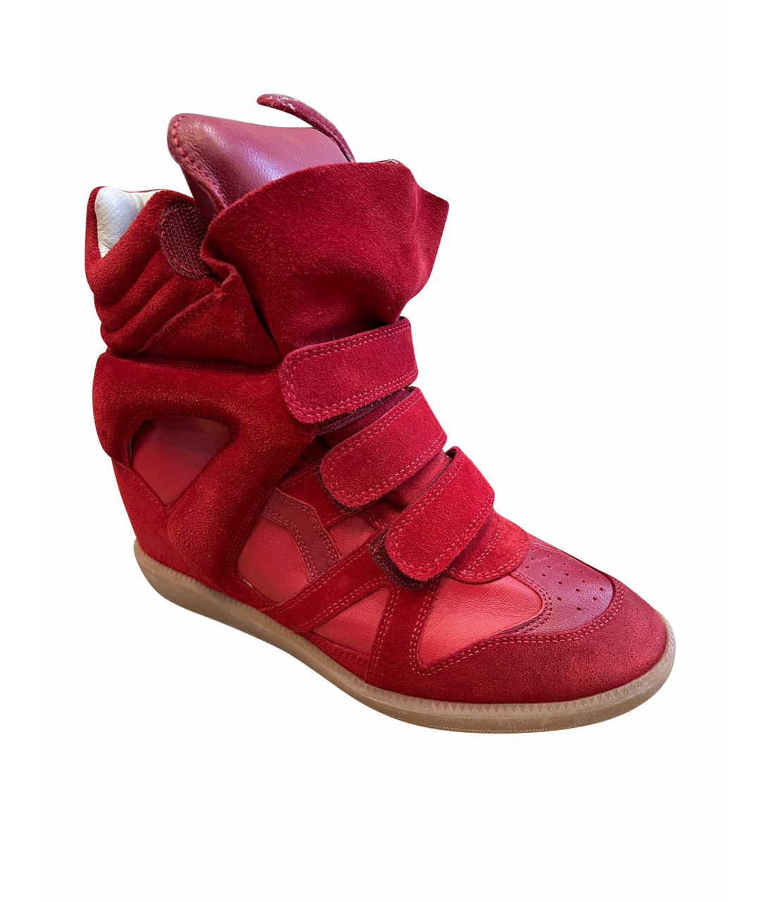 ISABEL MARANT Красные замшевые ботинки, фото 1