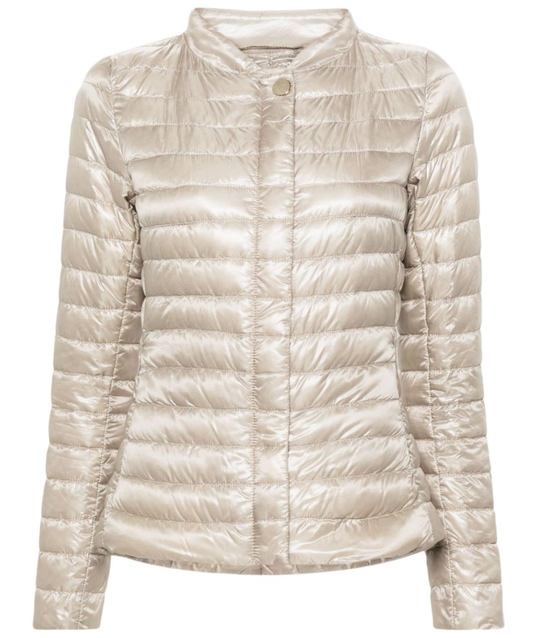 HERNO Бежевый полиамидовый пуховик, фото 1