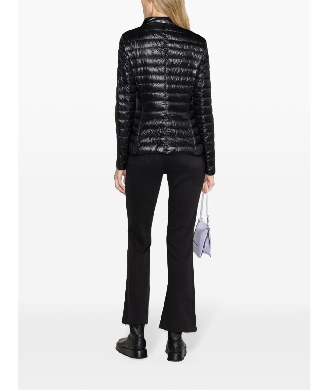 HERNO Черный полиамидовый пуховик, фото 4