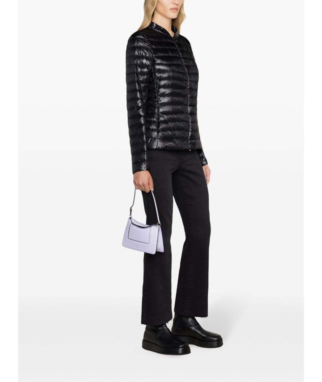 HERNO Черный полиамидовый пуховик, фото 2