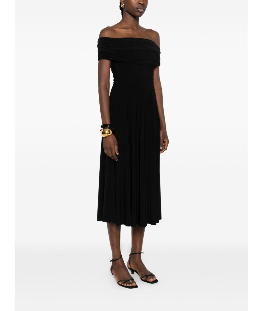 NORMA KAMALI Черное полиэстеровое вечернее платье, фото 2