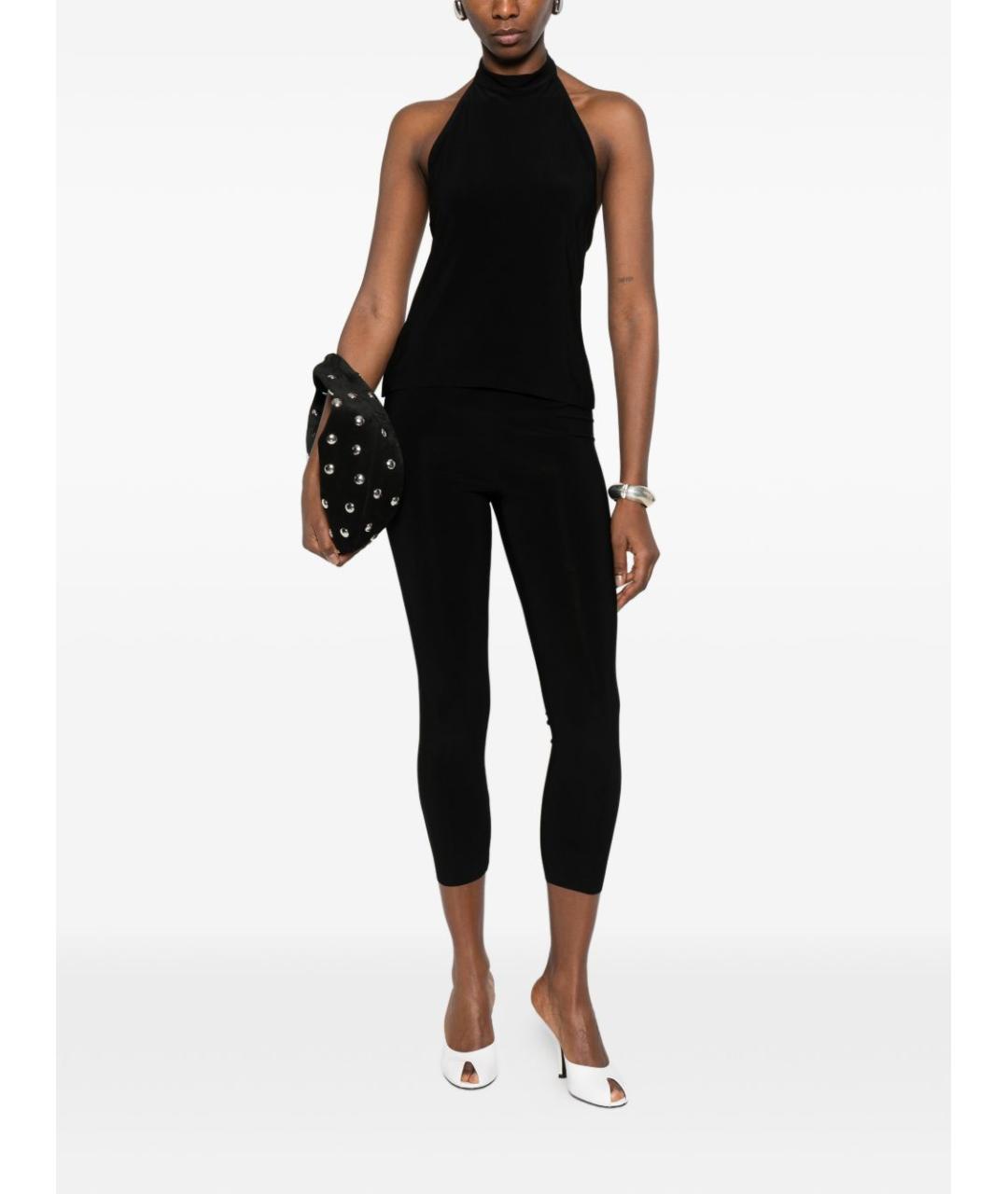 NORMA KAMALI Черная полиэстеровая майка, фото 5