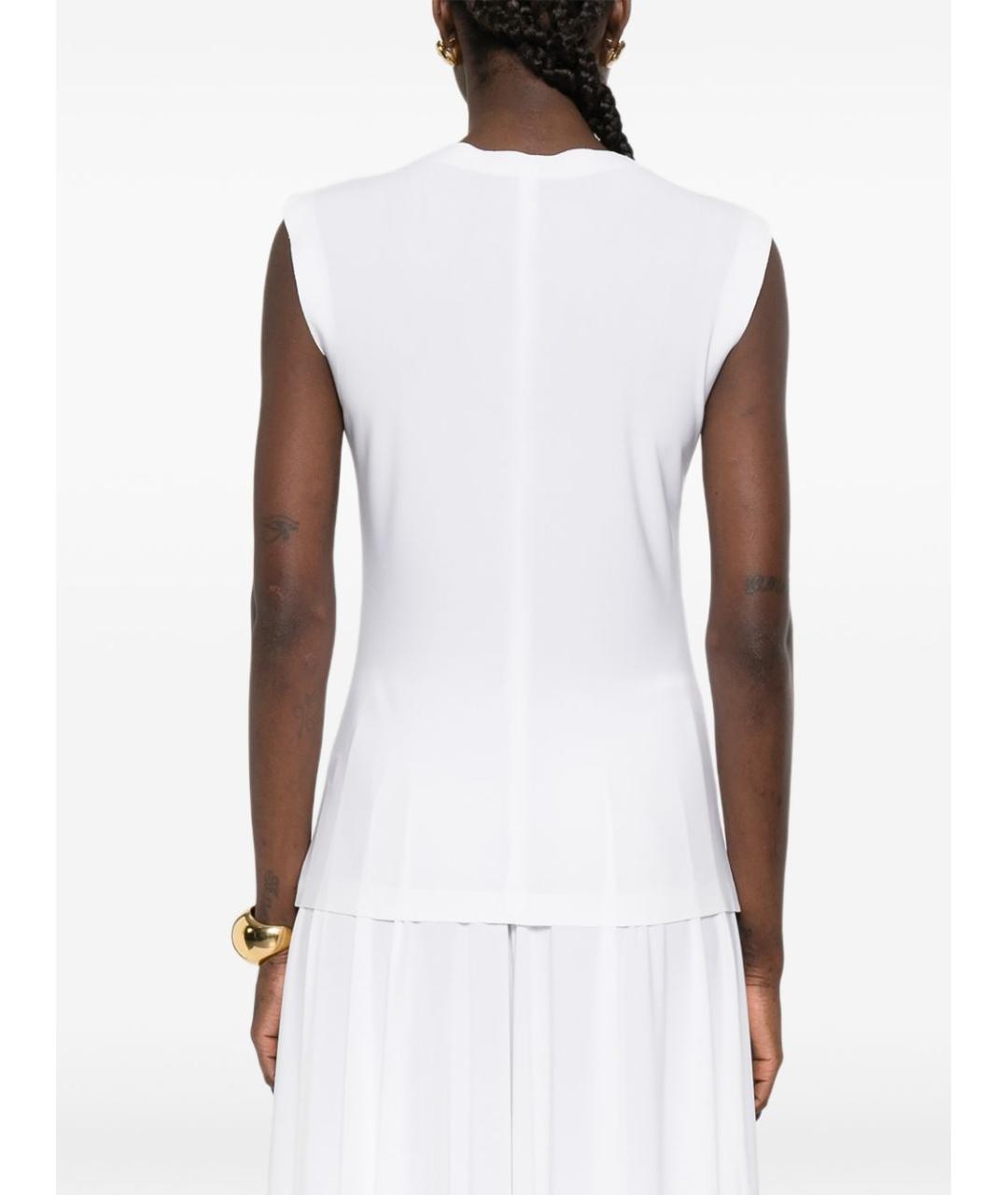 NORMA KAMALI Белая полиэстеровая майка, фото 4