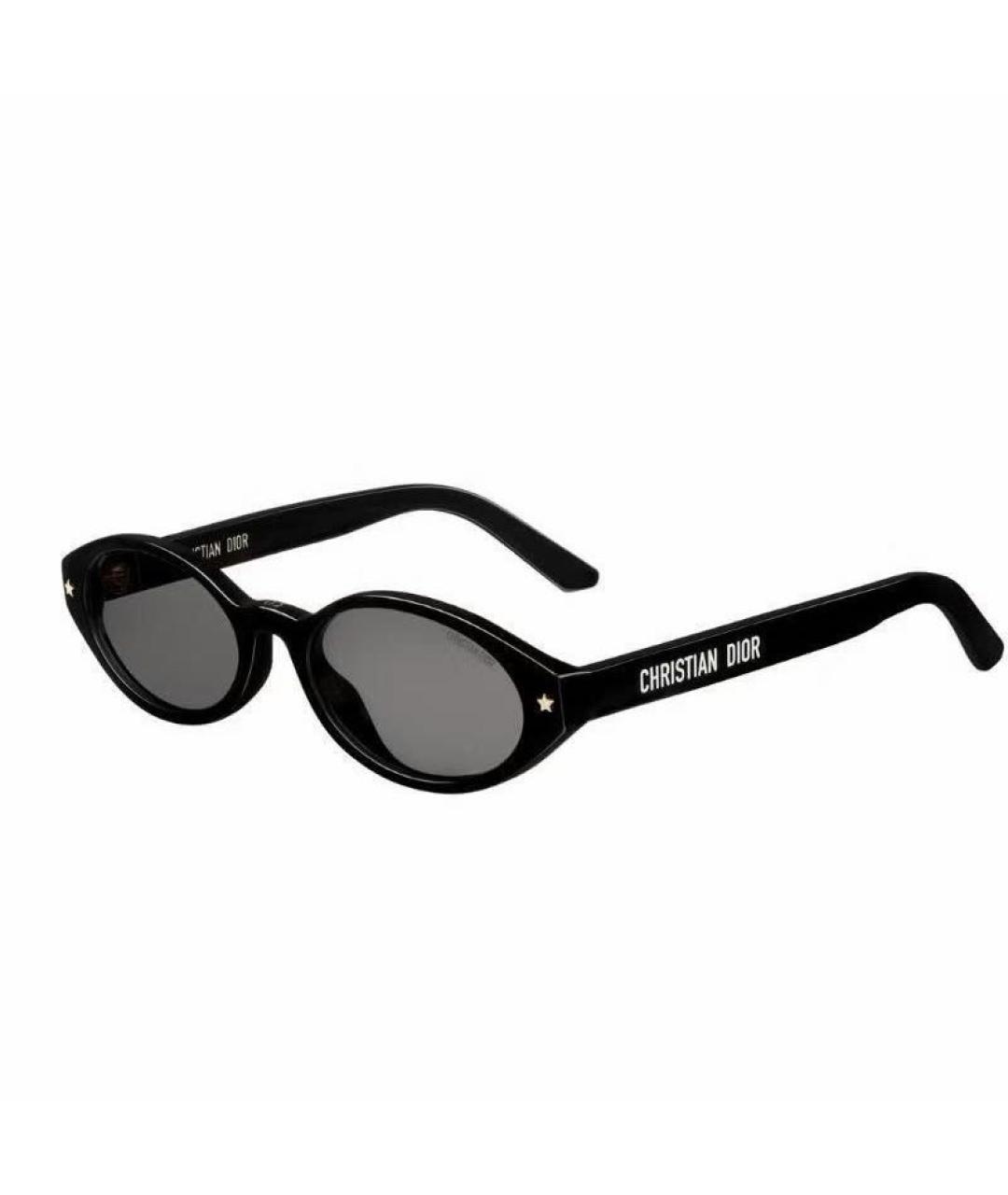 CHRISTIAN DIOR Черные пластиковые солнцезащитные очки, фото 1