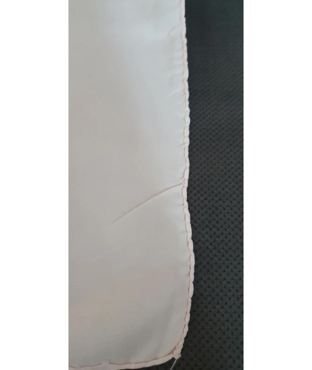 HERMES Белый шелковый платок, фото 2