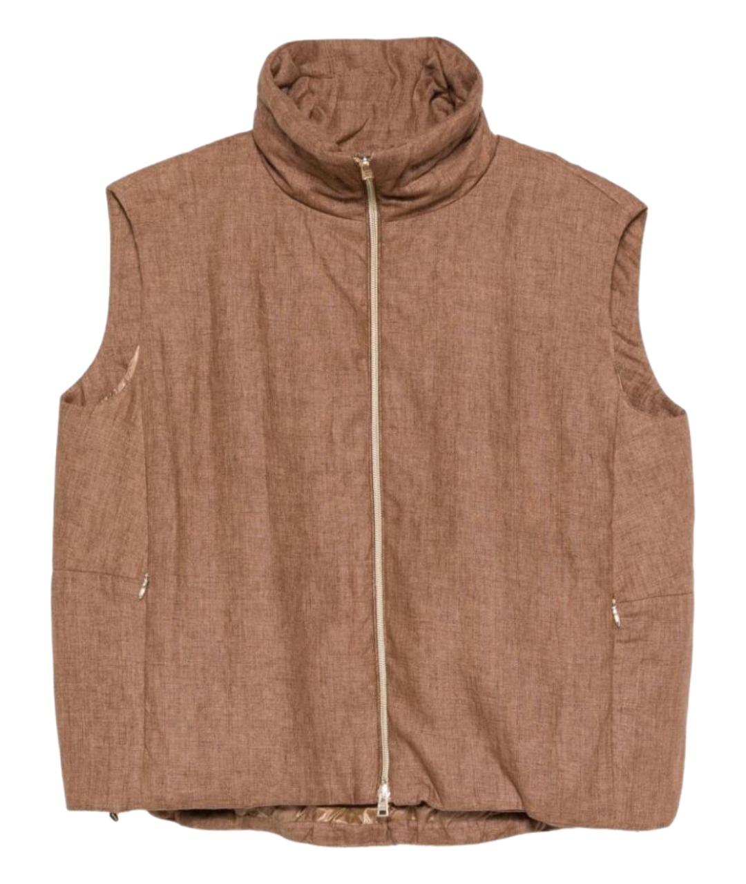 HERNO Коричневый жилет, фото 1