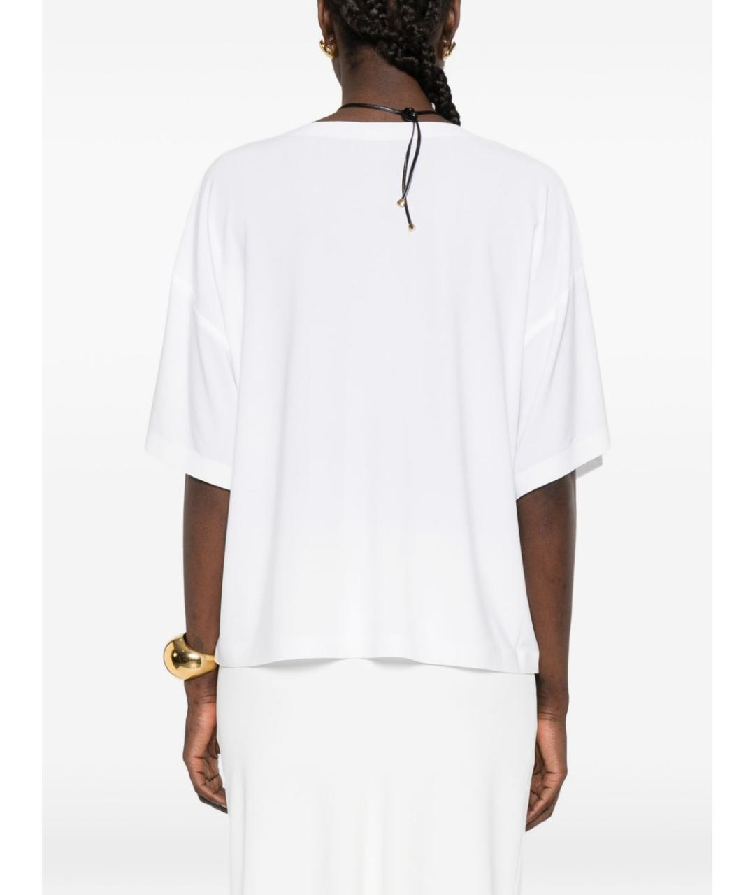 NORMA KAMALI Белая полиэстеровая футболка, фото 4