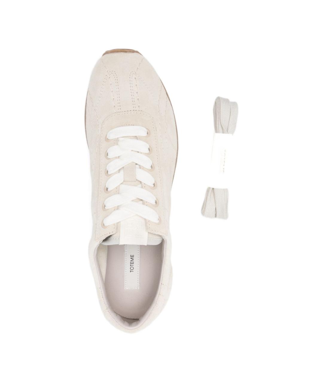 TOTEME Бежевые замшевые кроссовки, фото 3