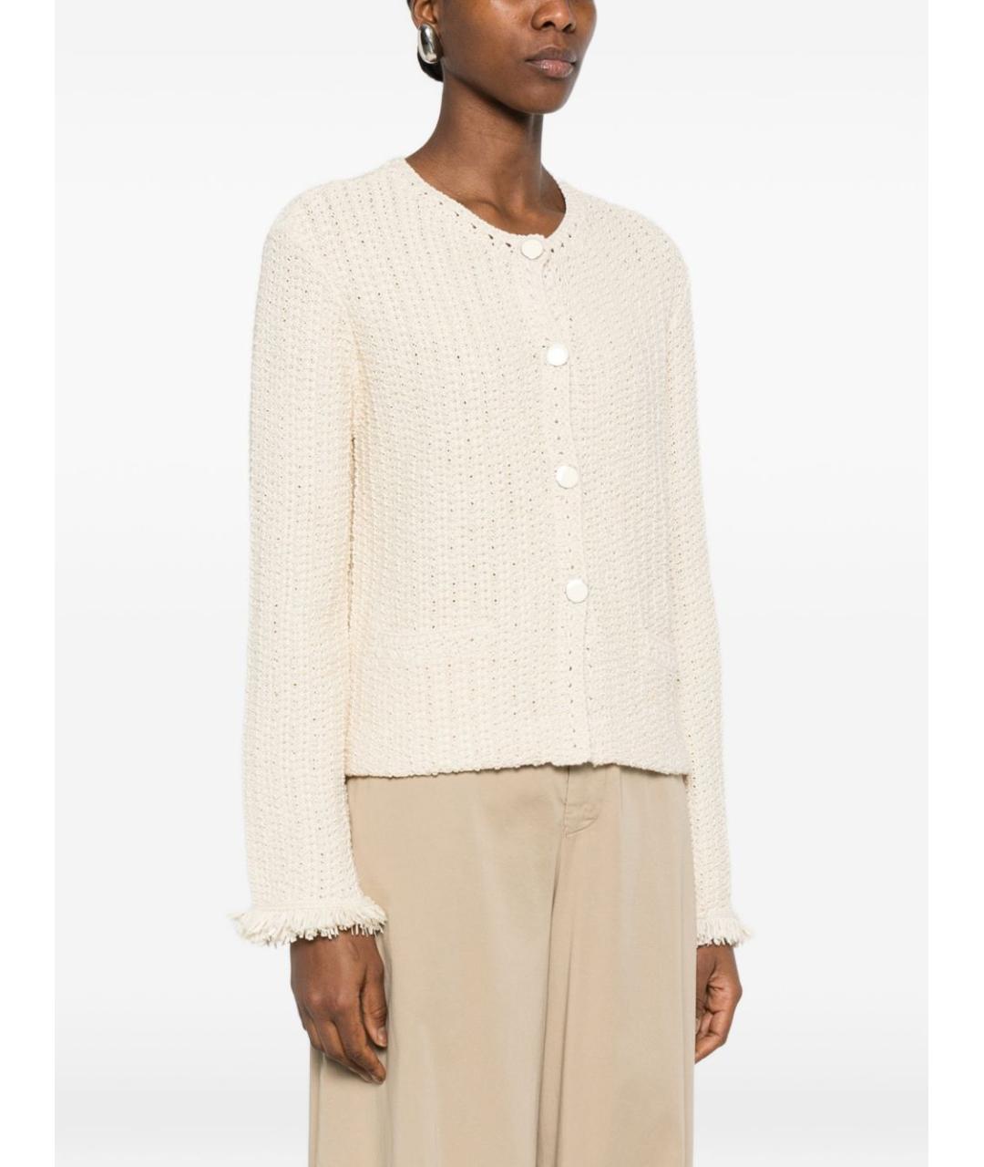 EMPORIO ARMANI Бежевый хлопковый кардиган, фото 4