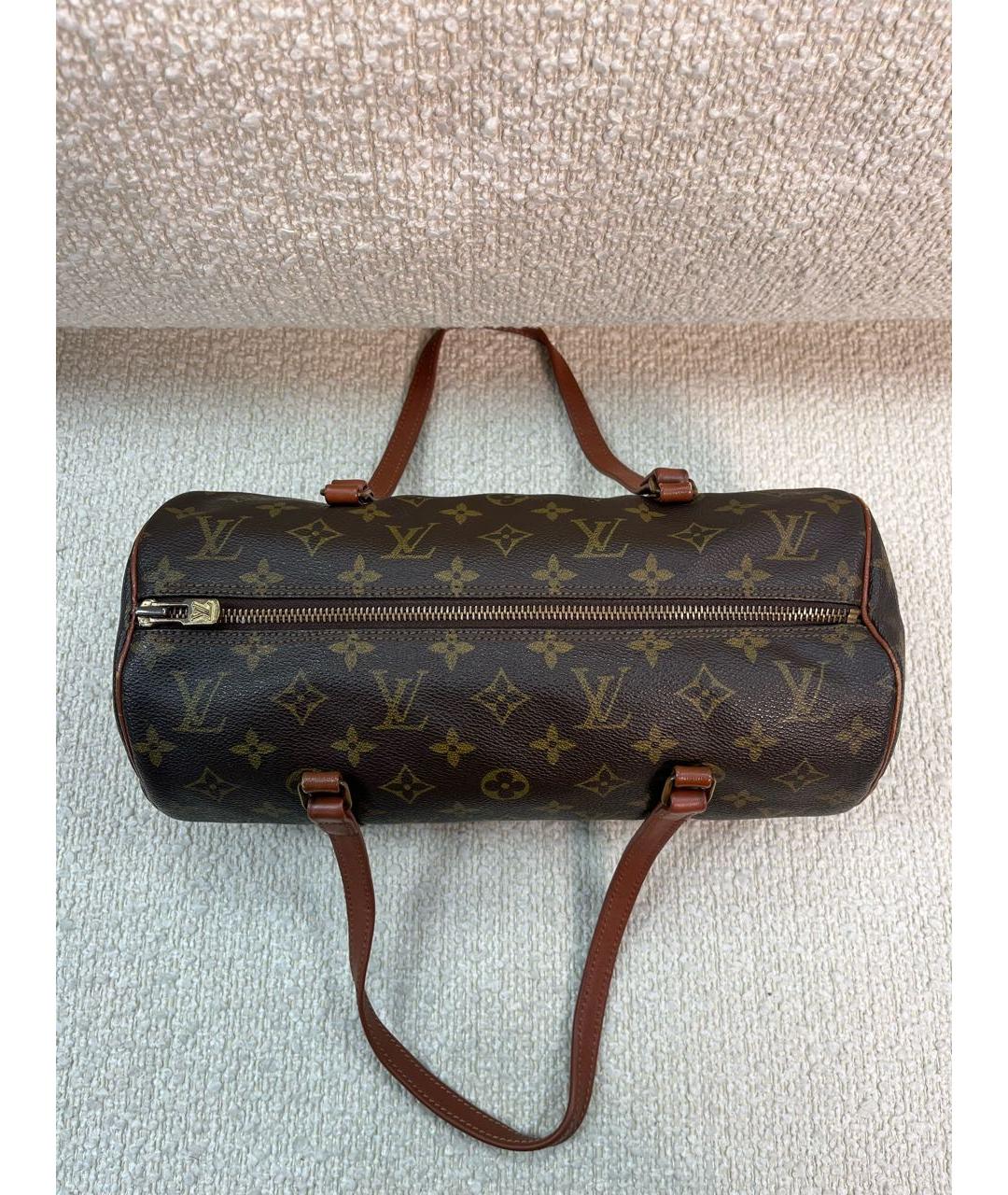 LOUIS VUITTON Коричневая сумка с короткими ручками, фото 8