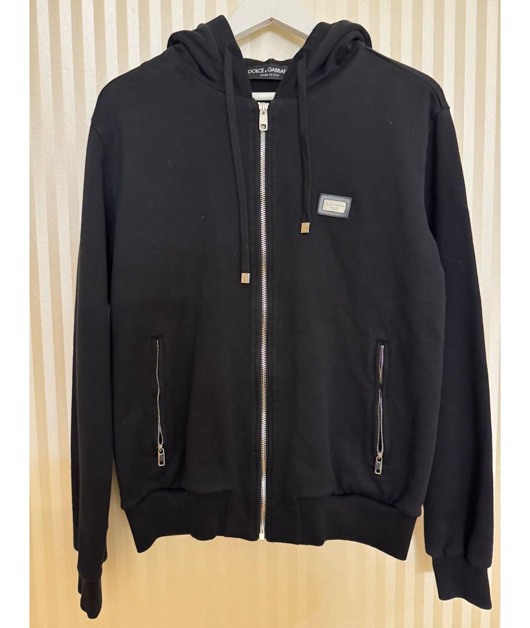 DOLCE&GABBANA Черный хлопковый спортивный костюм, фото 3