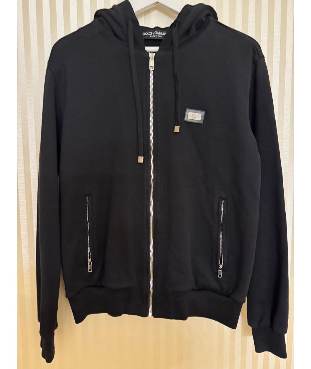 DOLCE&GABBANA Черный хлопковый спортивный костюм, фото 7